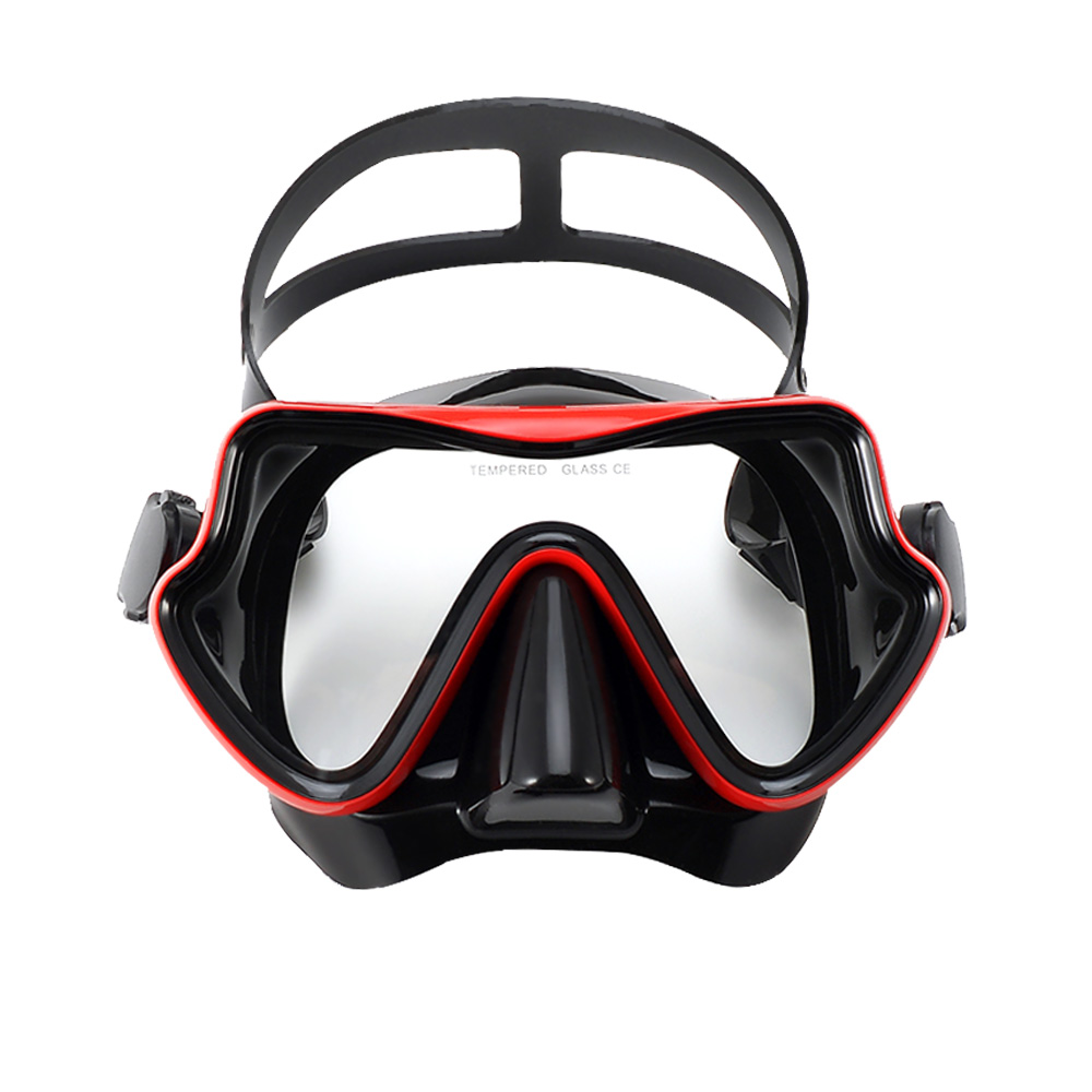 Snorkel Mask Full Face - ダイビングマスクスイミングゴーグル、スキューバシュノーケル、シリコンスカート、強化ガラス、大人と若者のためのパノラマHD、ノーズカバー付き防曇