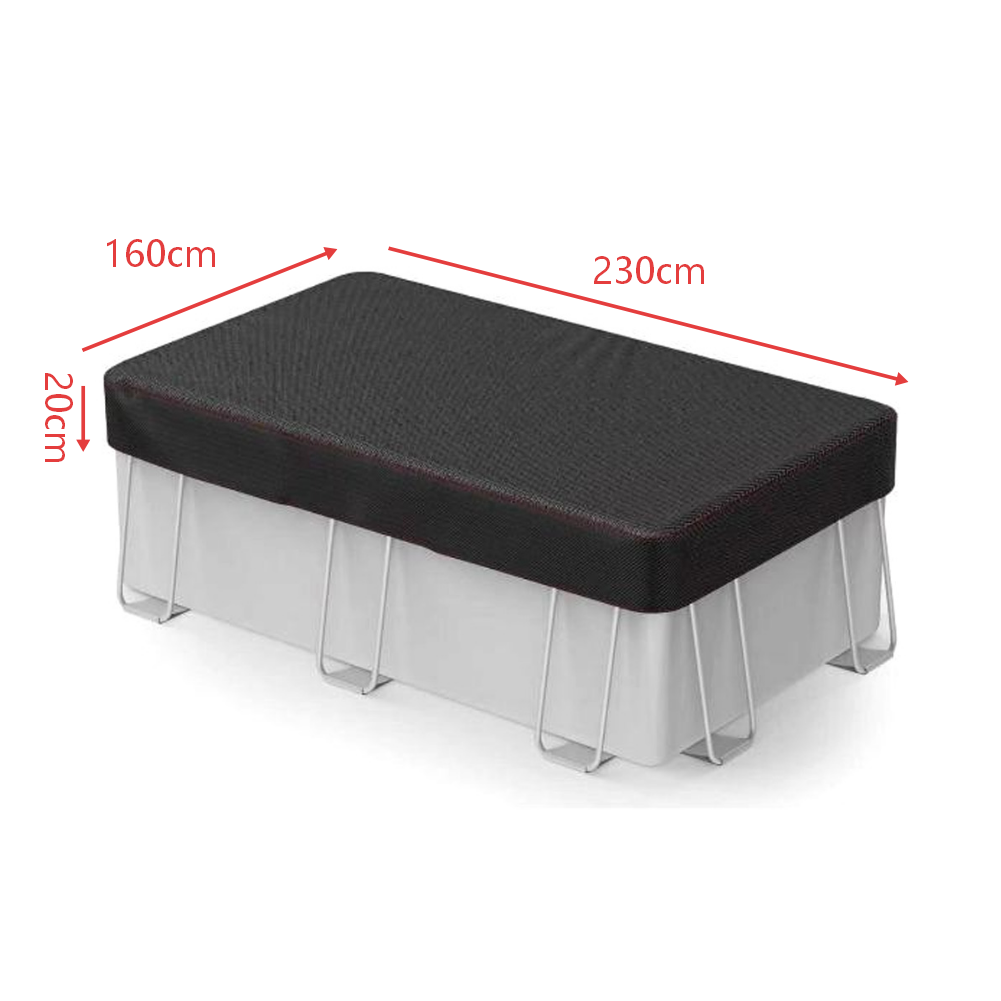 Pool Cover Waterproof - 210Dオックスフォード生地製、屋外用長方形プールカバー。防水・防塵仕様。サイズは230x160x20cmから最大460x230x20cmまで対応。210D。