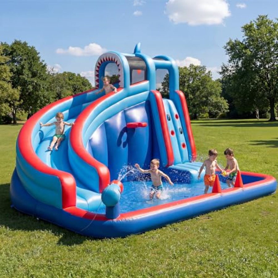 子供用裏庭用インフレータブルウォータースライド、450W送風 - Water Slide Inflatable のレビューと価格