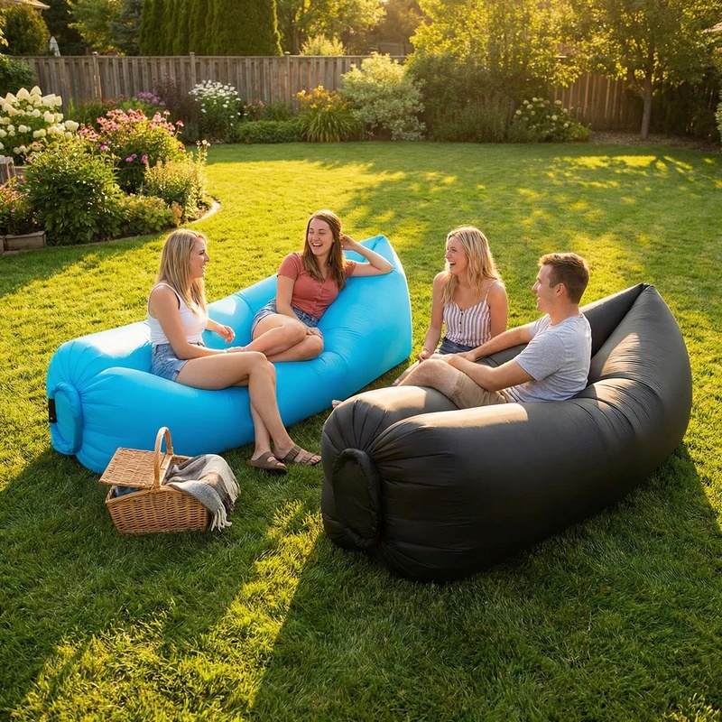 携帯用空気注入式エアソファ、急速充填防水ラウンジャー、軽量折 - Pool Lounger Inflatable のレビューと価格