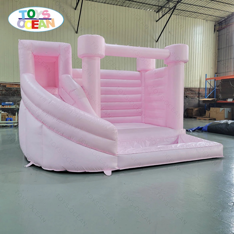 カスタムピンクキャッスルインフレータブルバウンスハウス、ウォ - Water Slide Inflatable のレビューと価格