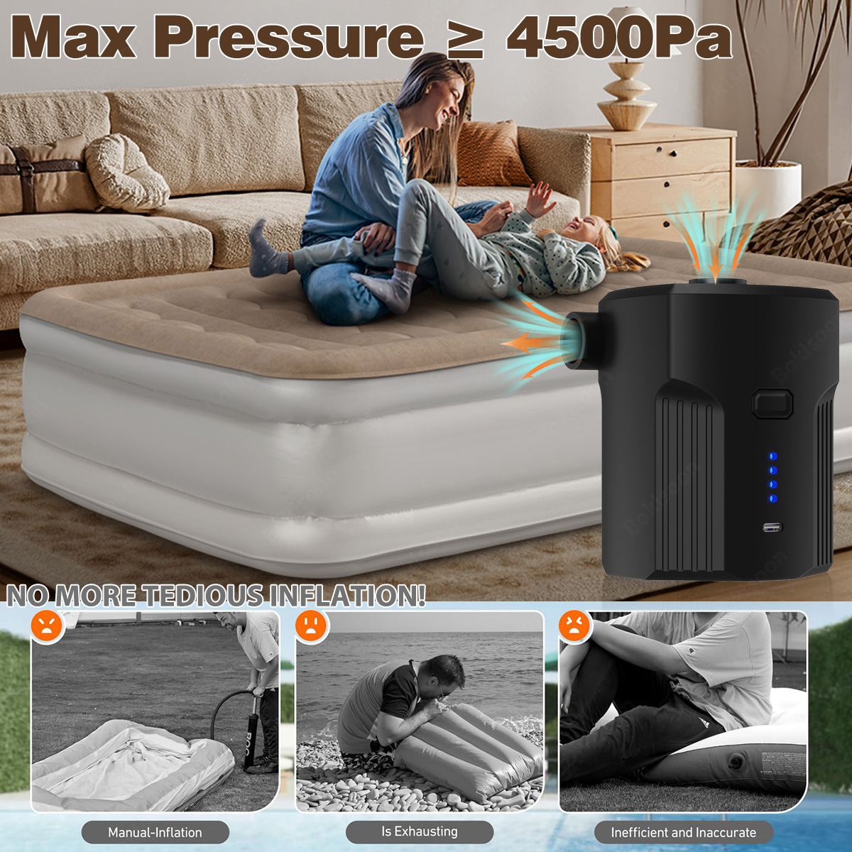 屋外キャンプ、エアマットレスベッド、ボート、クッション、ソフ - Pool Lounger Inflatable のレビューと価格