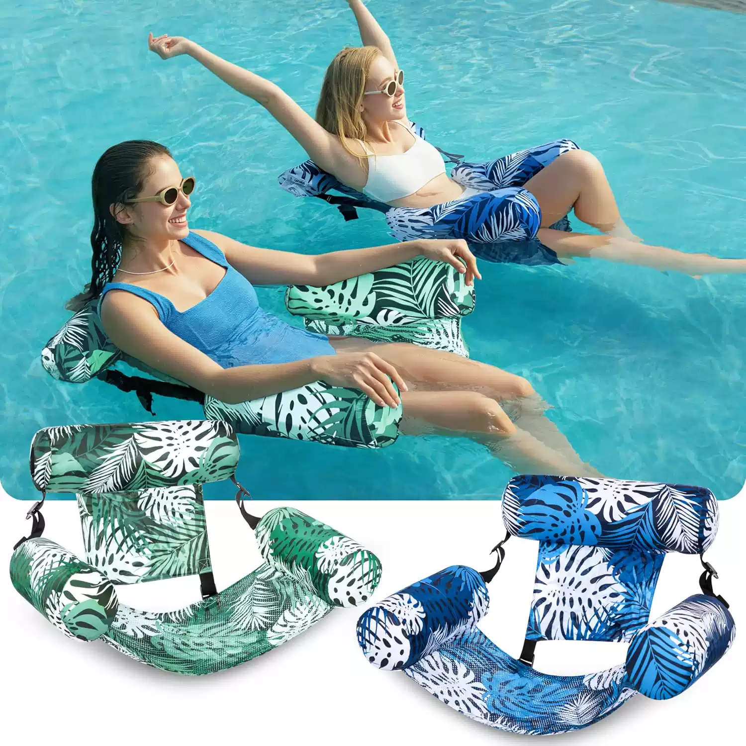 プール用浮き輪、大人用インフレータブルプールチェア、アームレ - Pool Lounger Inflatable のレビューと価格